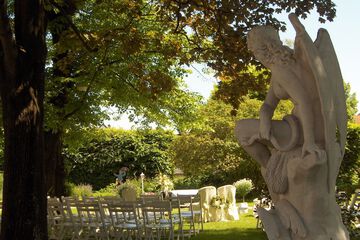 Outdoor wedding area