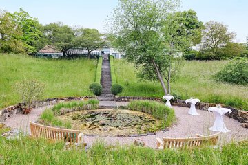 Outdoor banquet area