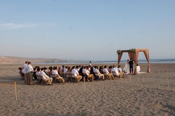 Outdoor wedding area