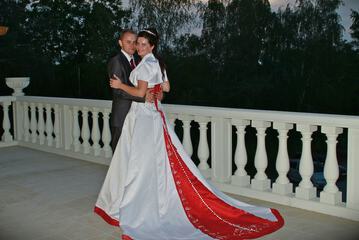 Outdoor wedding area