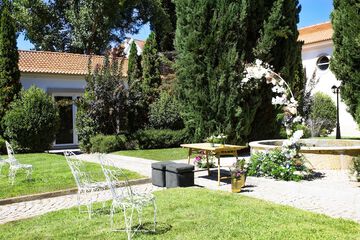 Outdoor wedding area