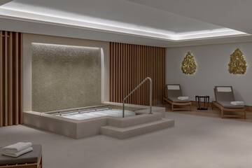 Indoor spa tub