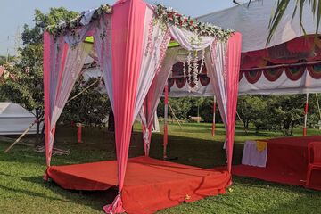 Outdoor wedding area