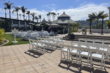 Outdoor banquet area