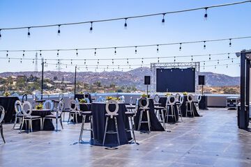 Outdoor banquet area