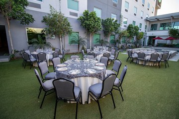 Outdoor banquet area