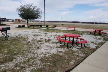 Outdoor banquet area