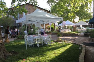 Outdoor wedding area