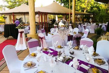 Outdoor banquet area