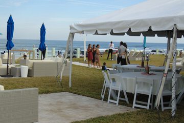 Outdoor wedding area