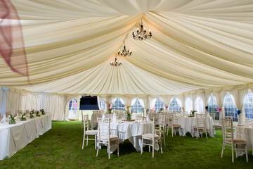 Outdoor wedding area