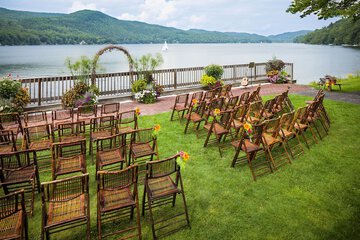 Outdoor wedding area