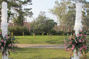 Outdoor wedding area