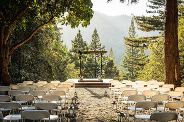 Outdoor wedding area