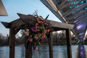 Outdoor wedding area