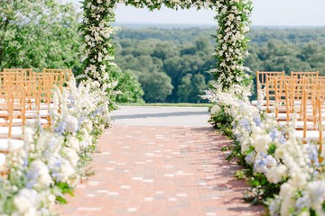 Outdoor wedding area