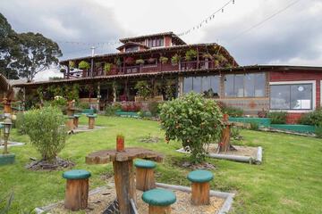 Outdoor banquet area