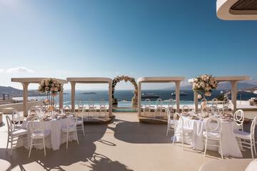 Outdoor wedding area