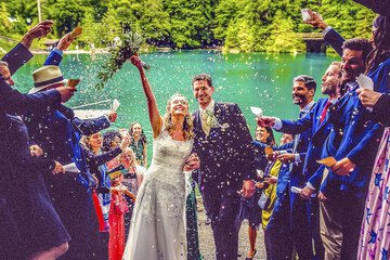 Outdoor wedding area