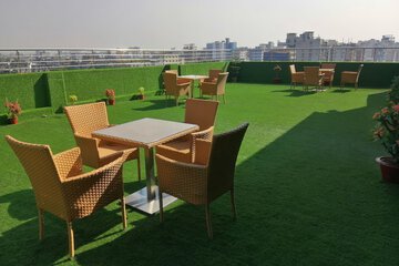 Outdoor banquet area