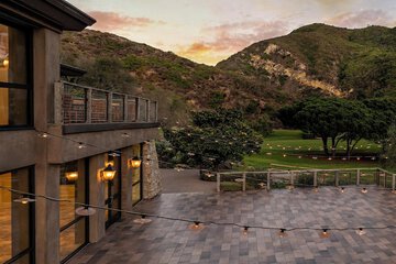 Outdoor banquet area