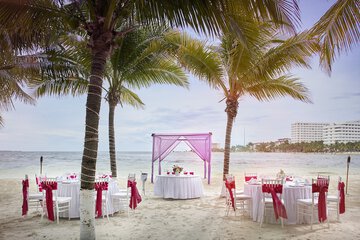 Outdoor wedding area