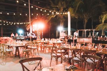 Outdoor banquet area