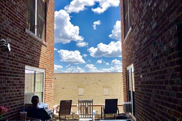 Outdoor banquet area