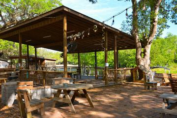 Outdoor banquet area