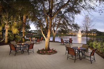 Outdoor wedding area
