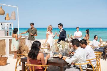 Outdoor wedding area