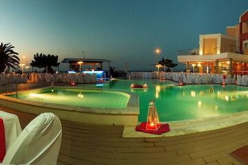 Outdoor banquet area