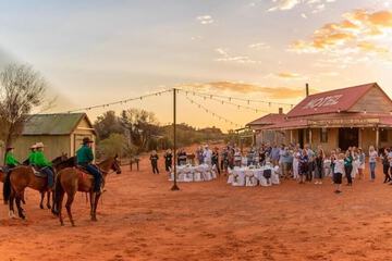 Outdoor banquet area