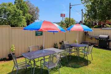 Outdoor banquet area