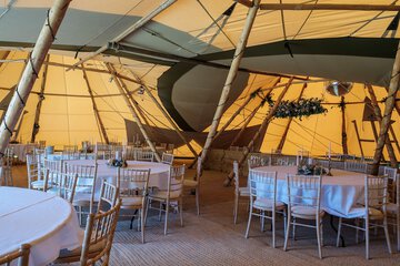 Outdoor wedding area