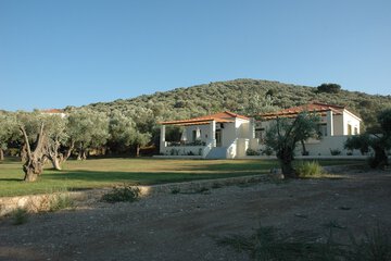 Outdoor banquet area