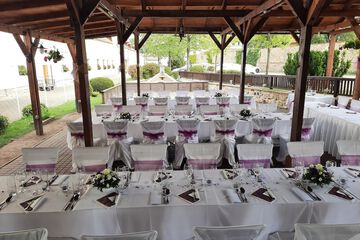 Outdoor wedding area