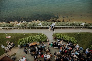Outdoor wedding area