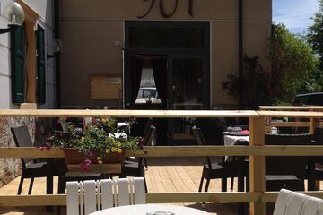 Outdoor banquet area