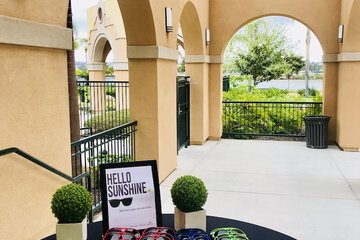 Outdoor banquet area