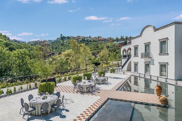Outdoor banquet area