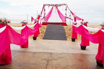 Outdoor wedding area