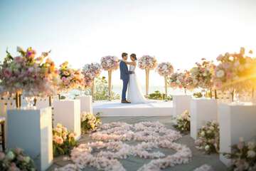 Outdoor wedding area