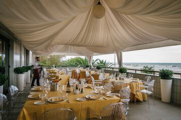 Outdoor wedding area