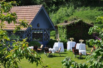 Outdoor wedding area