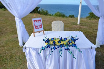 Outdoor wedding area