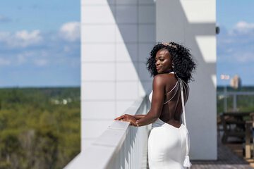 Outdoor wedding area