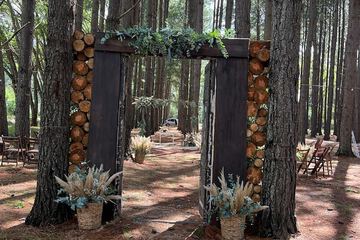 Outdoor wedding area