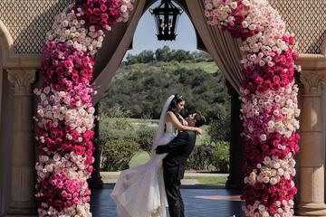 Outdoor wedding area