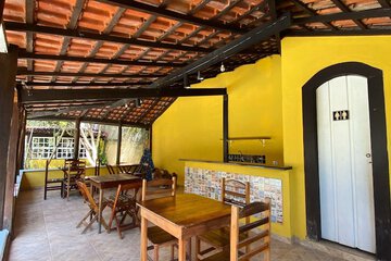 Outdoor banquet area